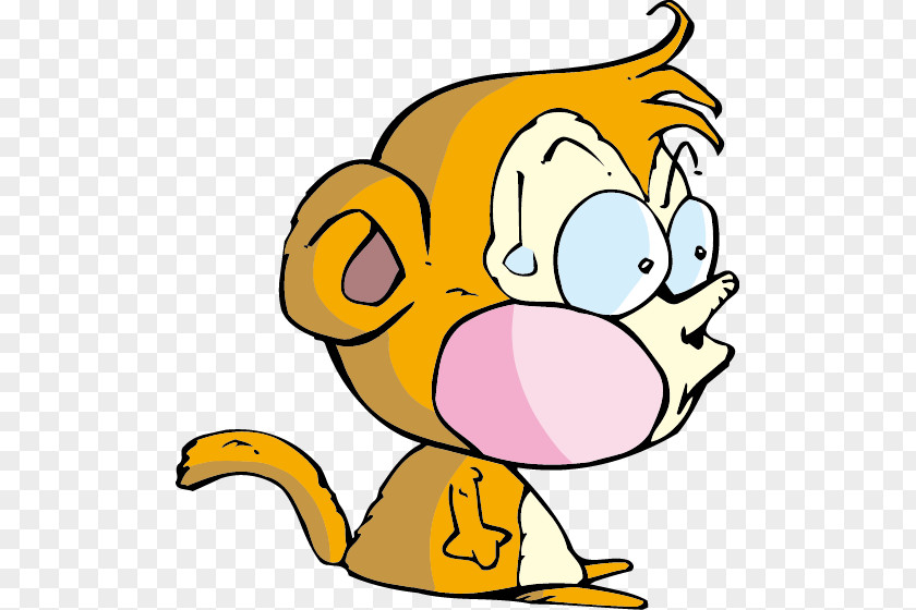 Animal Monkey Vector Cartoon Illustration PNG