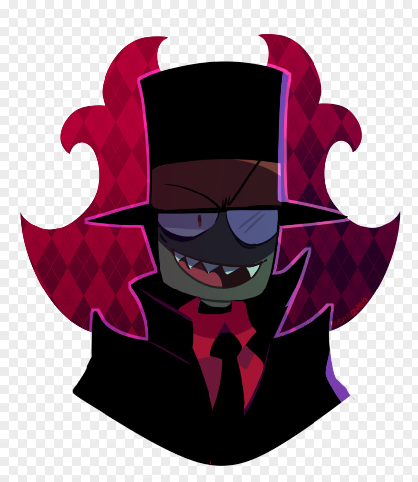 Black Hat Villain Drawing Top PNG