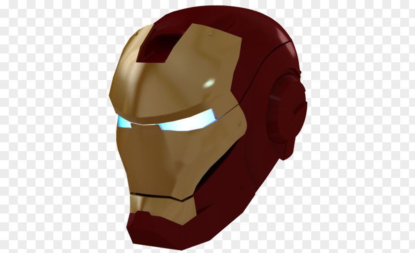 Ironman Mask 1 Gold Head Neck Jaw Face PNG
