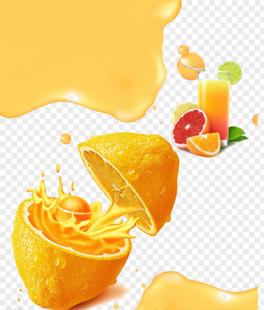 Orange Juice Lemonade Yuja Tea PNG
