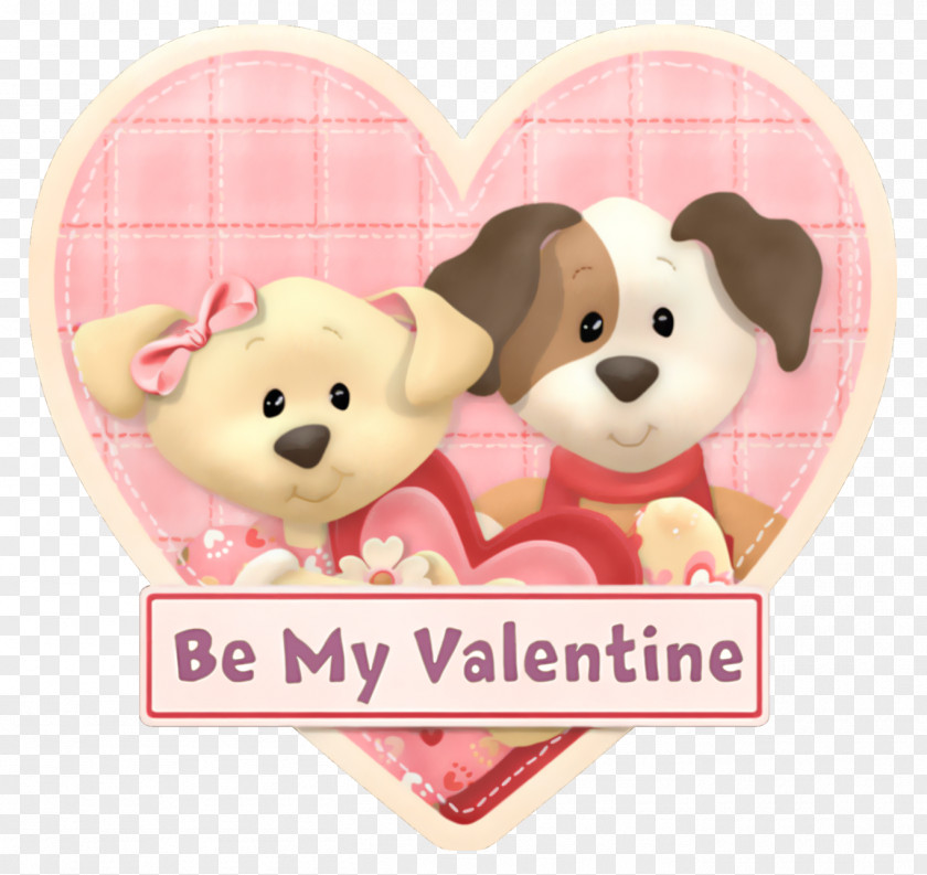 Pink Heart With Puppies Be My Valentine PNG Picture Valentine's Day Love Romance Happiness PNG