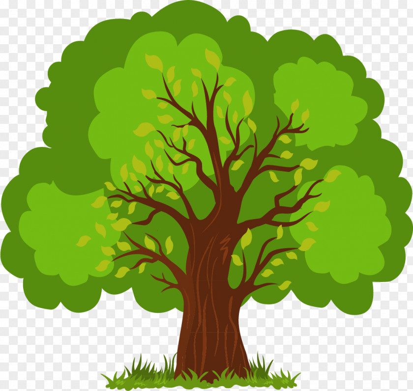 Vector Hand-painted Lush Tree Euclidean PNG