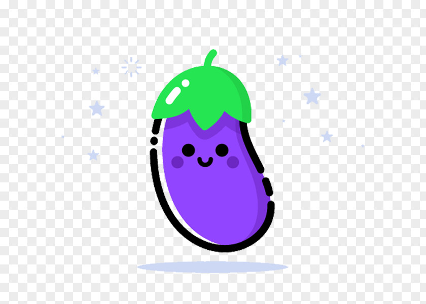 Cartoon Eggplant PNG