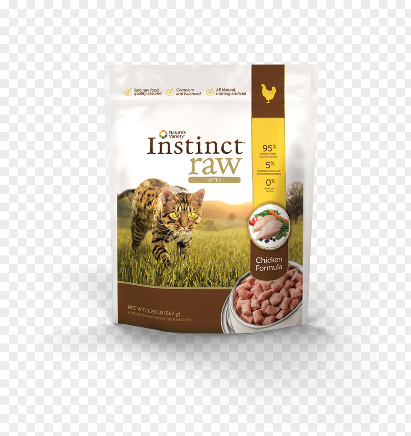 Chicken Bites Cat Food Raw Foodism Dog Nature's Variety PNG