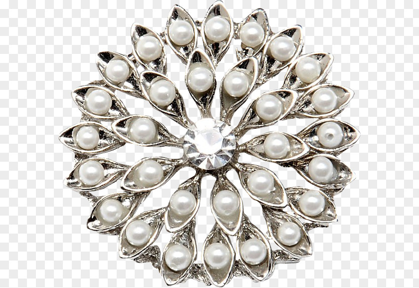 Jewellery Pearl Earring Brooch Fibula PNG