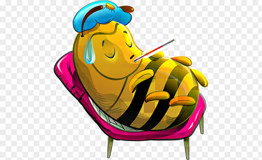 Cartoon Bee Apidae ICO Icon PNG