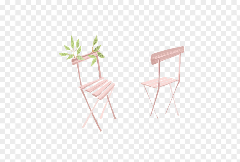 Cartoon Seat Chair Table Watercolor Painting Illustration PNG