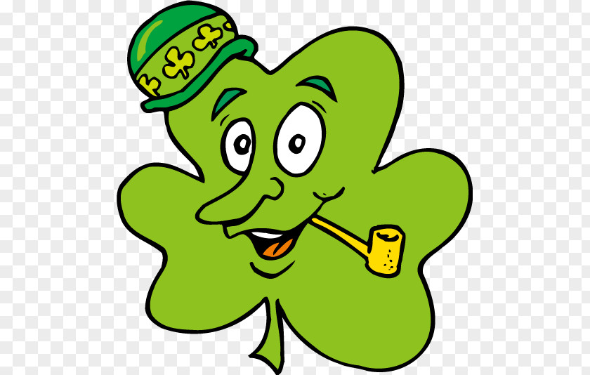 Diao Pipe Clover Vector Four-leaf Coloring Book Shamrock Saint Patricks Day PNG