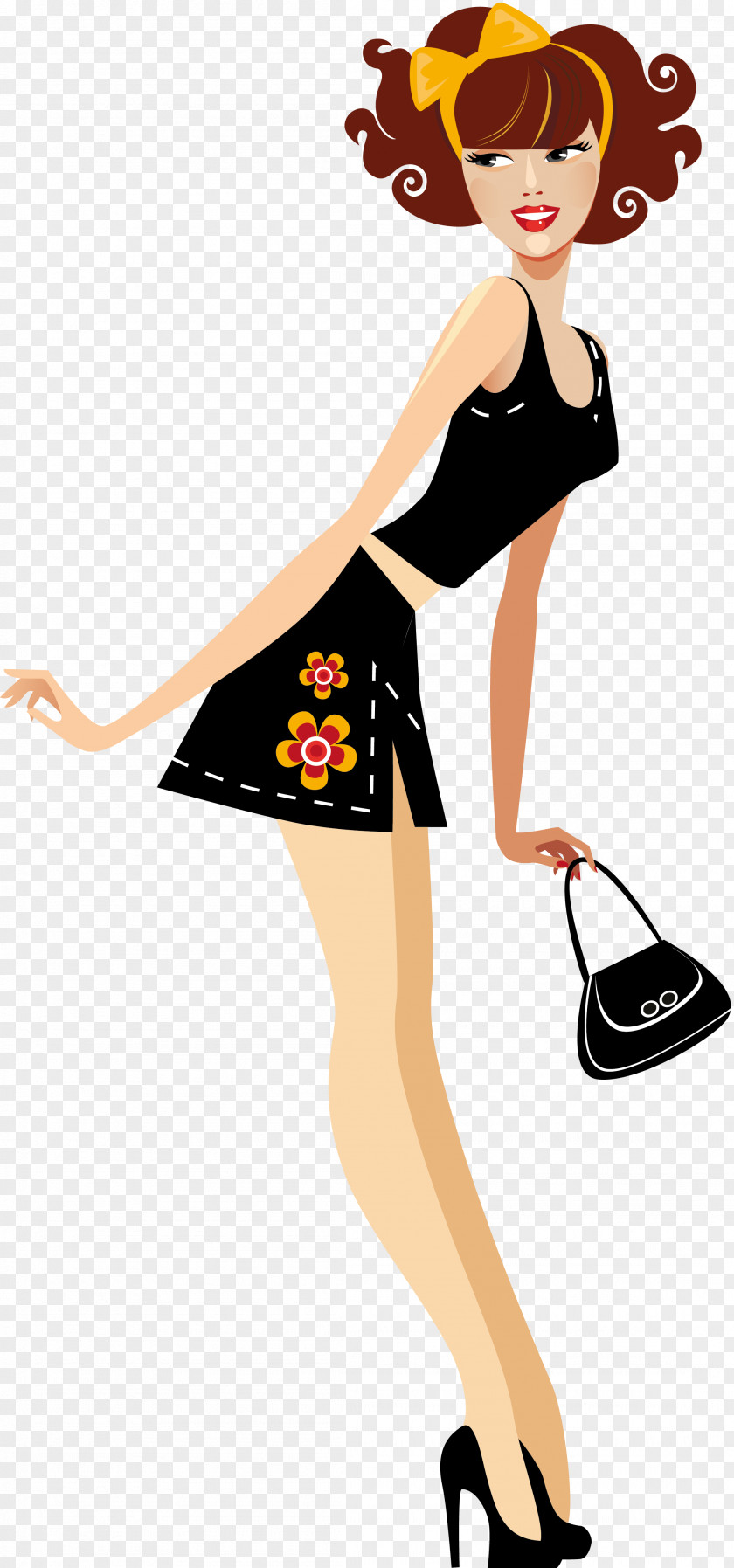 Goddess Fashion Design Model French Clip Art PNG