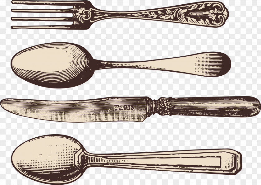 Picture Knife And Fork Spoon Material Free To Pull Tableware Download PNG