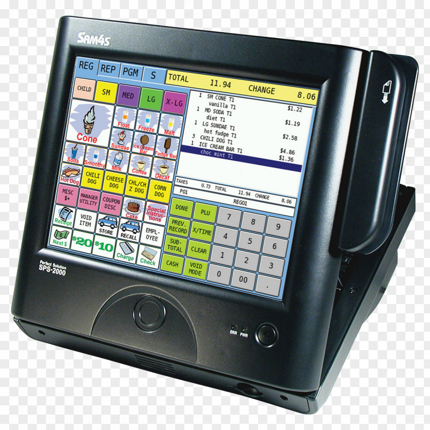 Pos Terminal Sam4S Cash Register Point Of Sale Retail ER-650 PNG