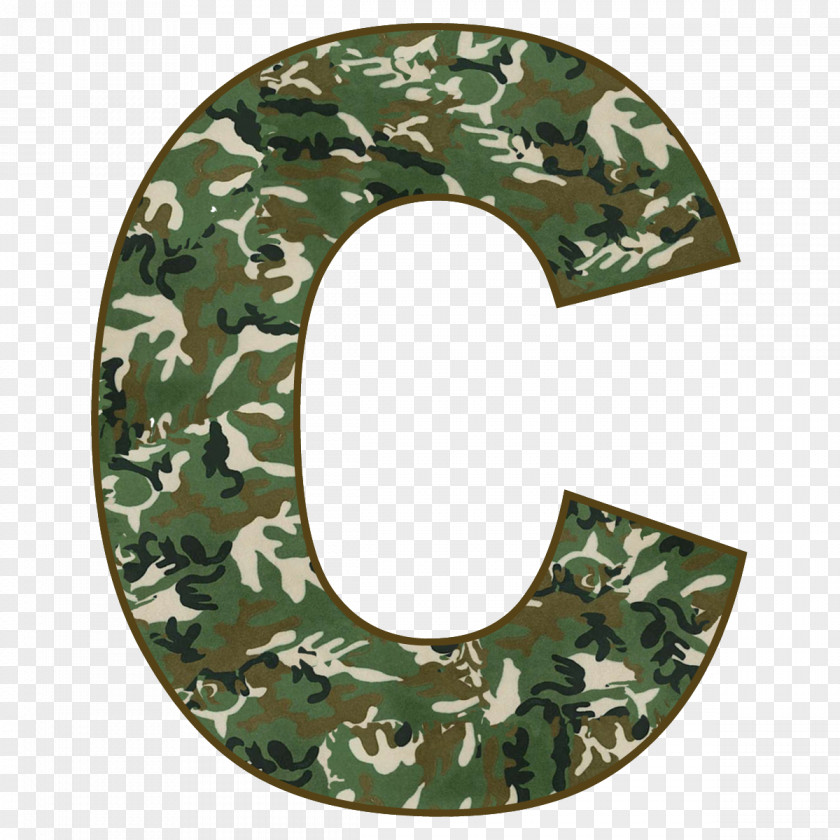 C Letter Alphabet Military Camouflage Clip Art PNG
