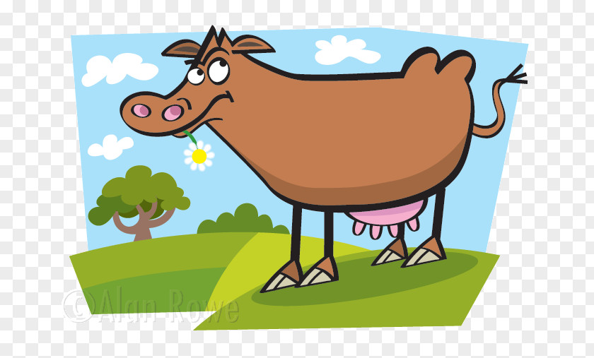 Dairy Cattle Lazi Cow Cartoon PNG