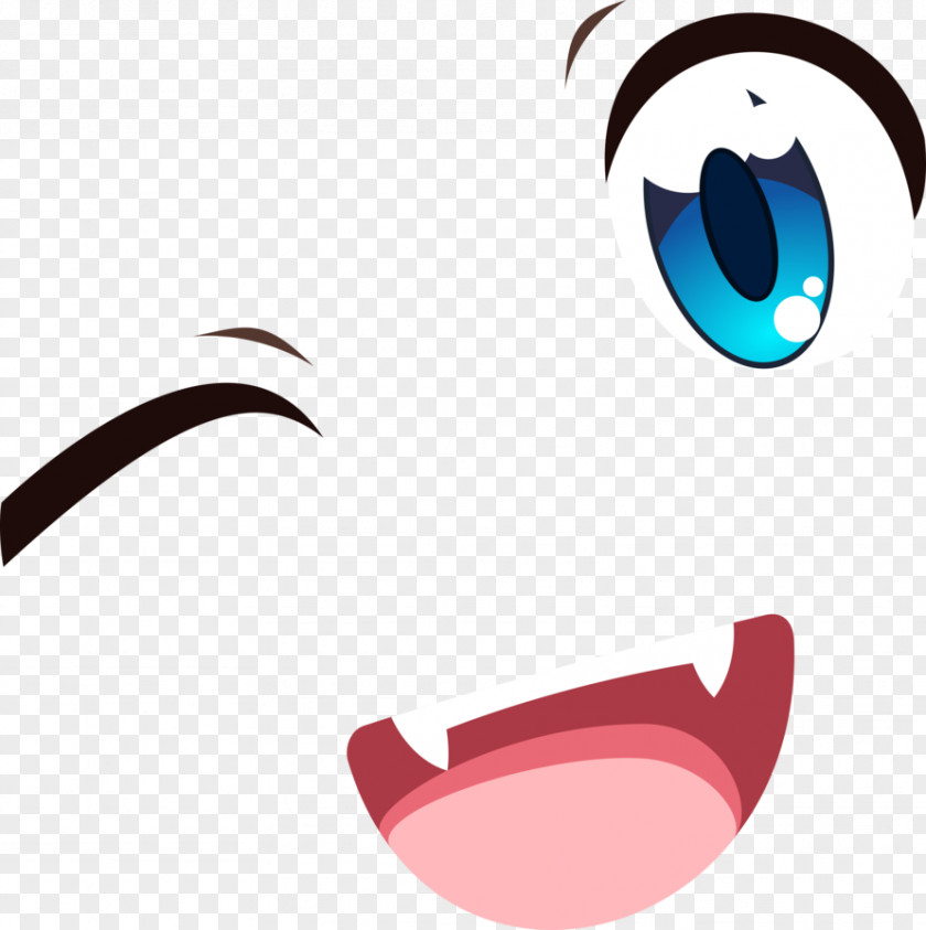 Eye Smile Anime Mouth PNG , mouth smile, anime character illustration clipart PNG