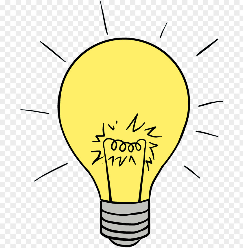 Line Art Light Bulb PNG