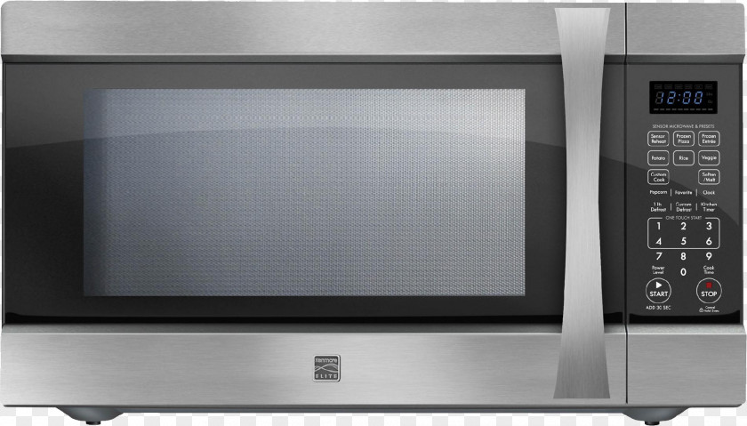 Microwave Oven Kenmore Stainless Steel Countertop Kitchen Stove PNG