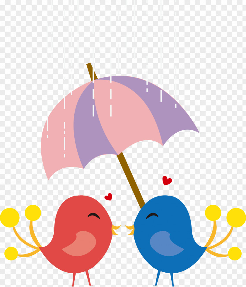 Umbrella Birds Lovebird Clip Art PNG