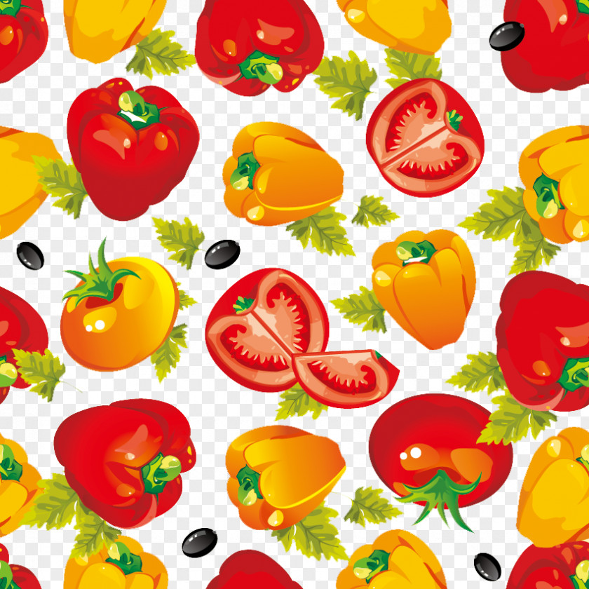 Vegetable Collection Vector Elements Cartoon Food Tomato Salad PNG