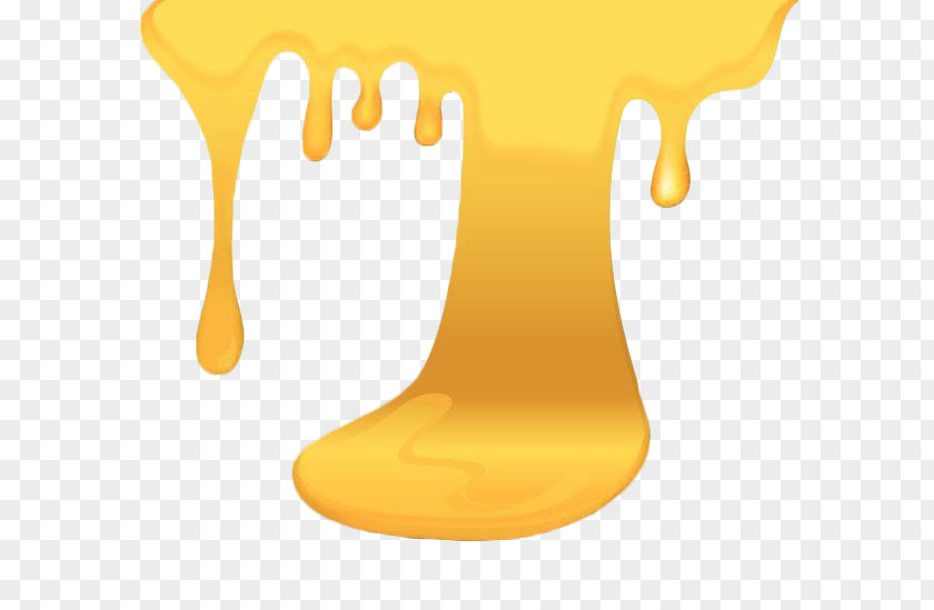 Yellow Vector Honey Shoe Font PNG