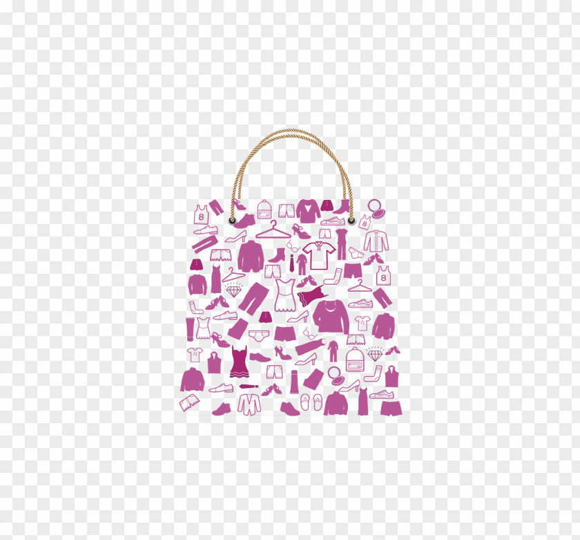 A Shopping Bag Consisting Of Clothes Centre Promotion PNG