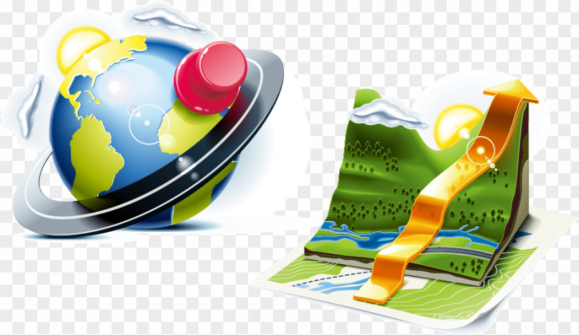 Globe Computer Office Supplies GPS Navigation Device Mobile App Icon PNG