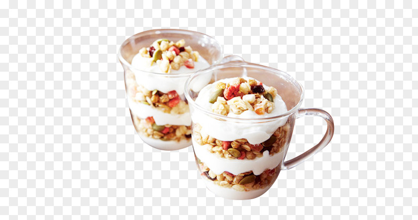 Oat Fruit Yogurt Cup Material Breakfast Granola Calbee PNG