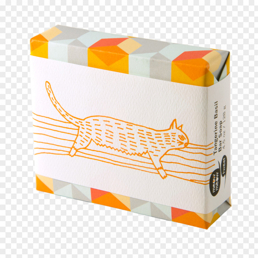 Tea Bag Favors Meow Tweet Bar Soap Basil Product Design Orange PNG