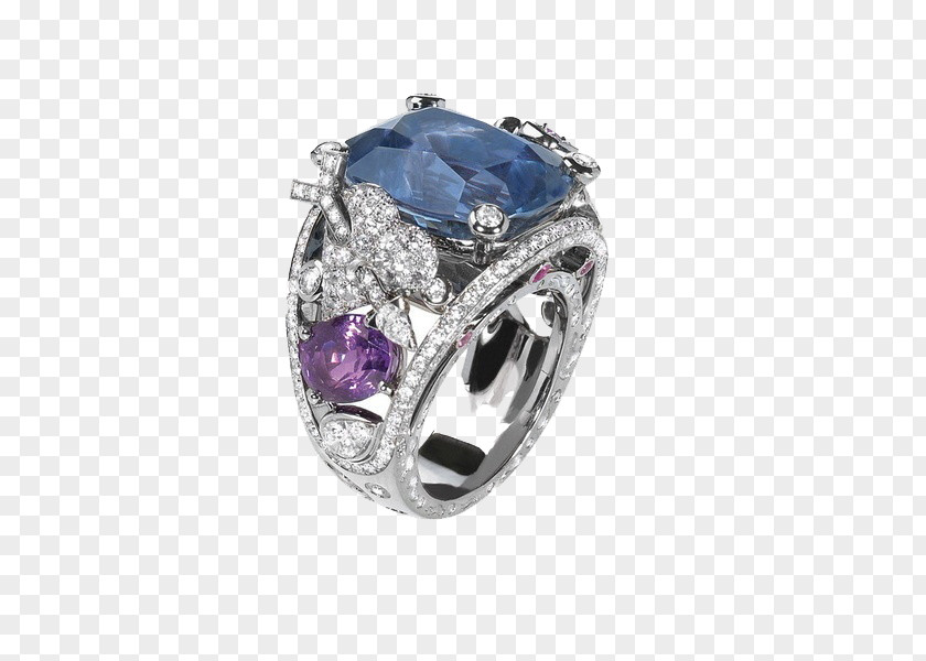 Vintage Jewelry Sapphire Ring Jewellery Diamond Estate PNG