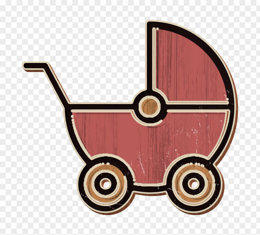 Antique Car Wheel Cart Icon PNG