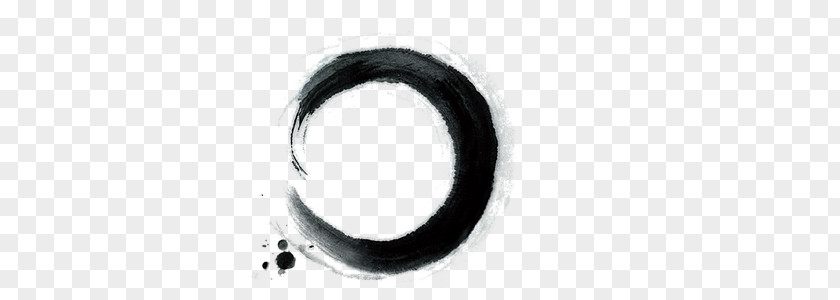 Black Chinese Ink Painting Style Circle PNG chinese ink painting style circle clipart PNG