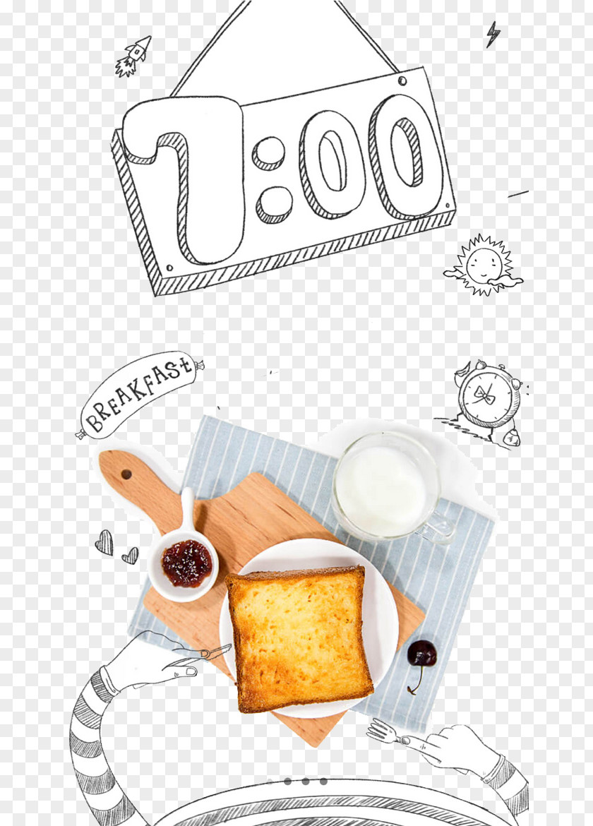 Breakfast Time Gourmet Poster Web Banner Food PNG