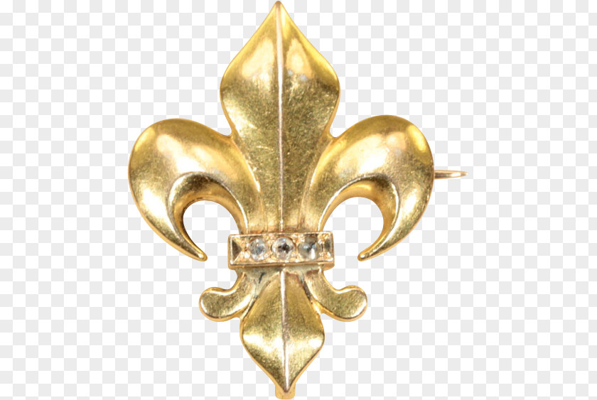 Gold Flower Jewellery Fleur-de-lis Brooch Pin PNG