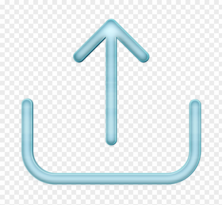 Symbol Turquoise Multimedia Icon Upload Arrows PNG