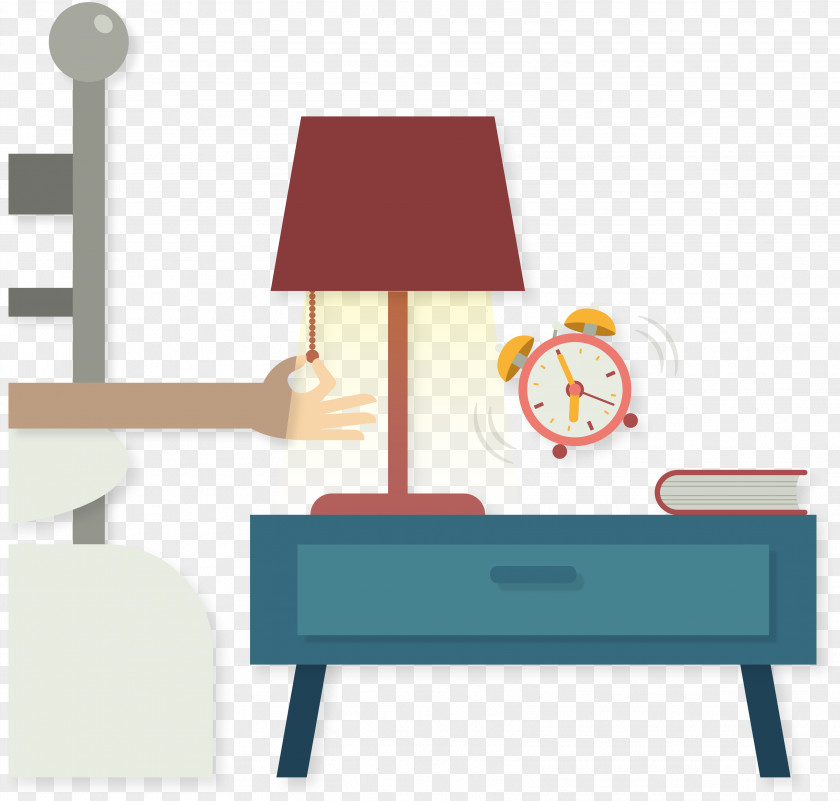 Vector Alarm Lamp Lights Before Going To Bed Light Clock PNG