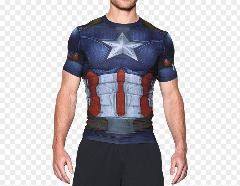 Captain America T-shirt Hulk Under Armour Spider-Man PNG