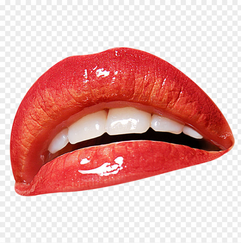 Cartoon Lips Picture Material Lip Balm Red Gloss Lipstick PNG