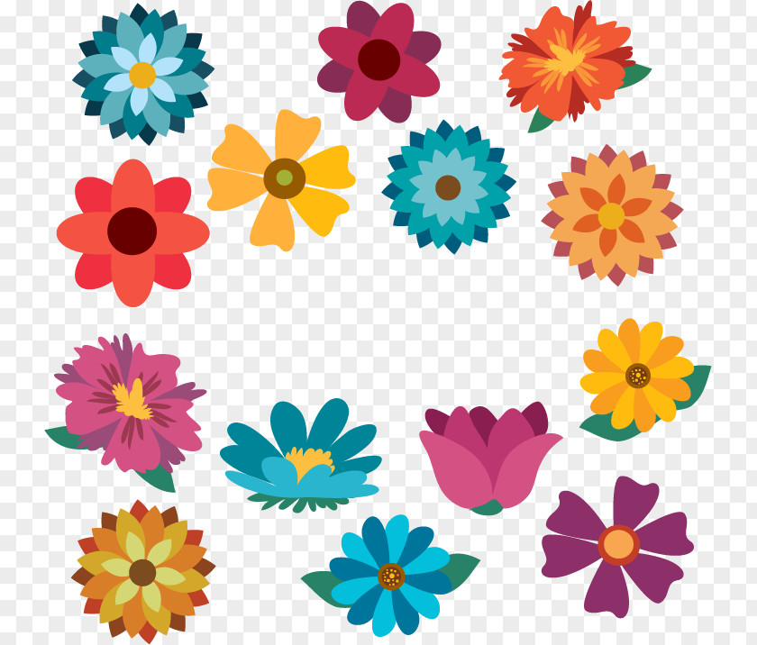 Diverse Flower Designs Decorative Flowers Floral Design Clip Art PNG