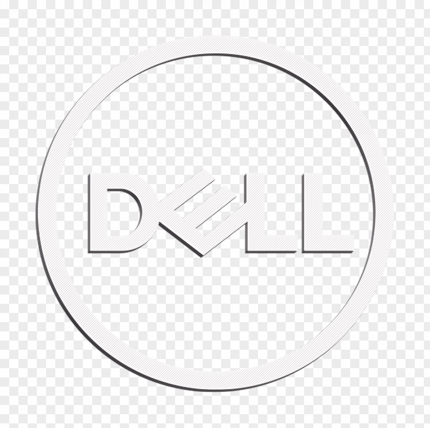 Emblem Blackandwhite Dell Icon PNG