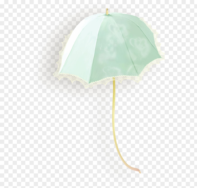 Green Umbrella Cartoon Painting PNG