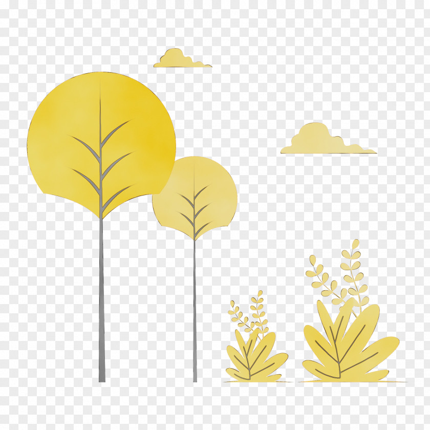 Leaf Yellow Tree Text Science PNG