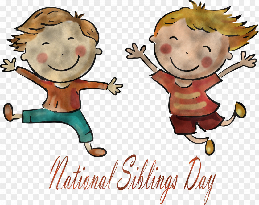 Siblings Day Happy National PNG