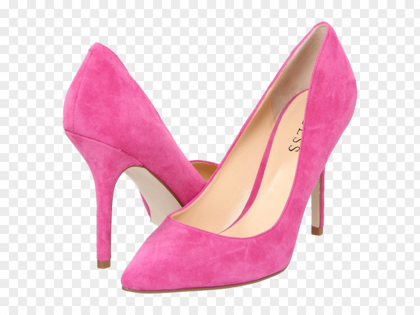 Rose Red Suede High Heels High-heeled Footwear Court Shoe Coupon PNG