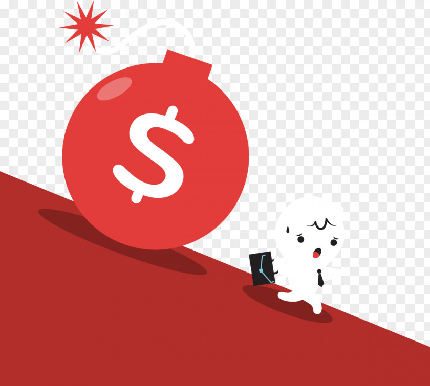 The Bomb Was Chasing Villain Money Finance Illustration PNG
