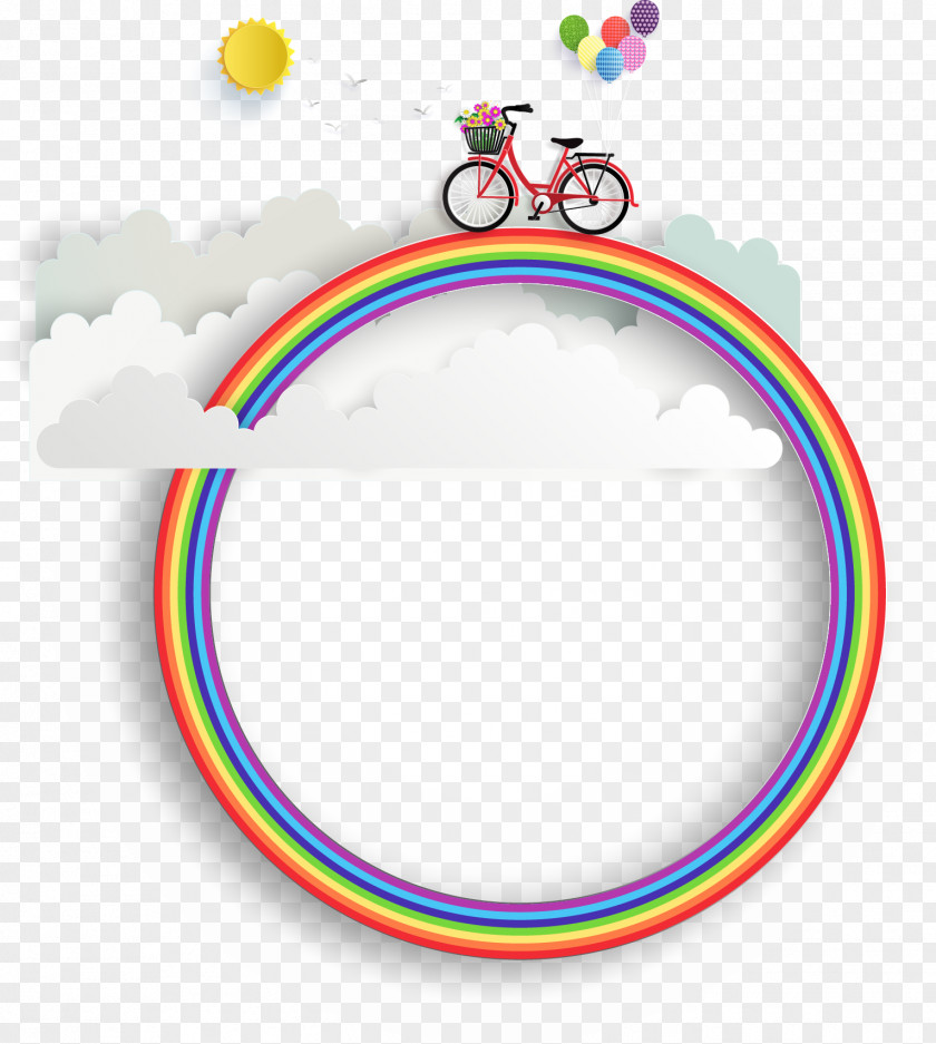 Vector Rainbow Bicycle Download PNG