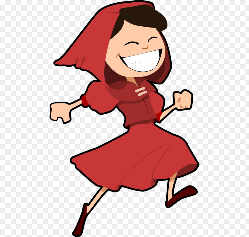 Big Bad Wolf Little Red Riding Hood Cartoon PNG , girl jumping clipart PNG