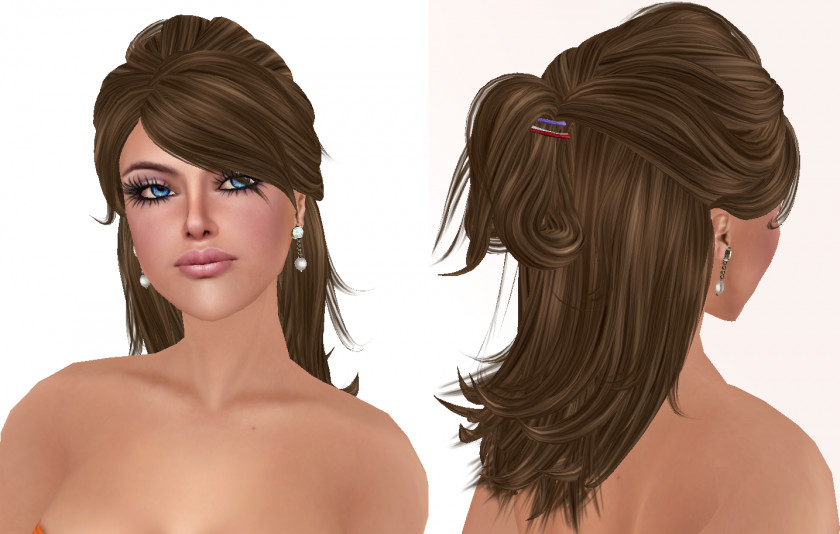 Hairstyle Earring Brown Hair Step Cutting PNG