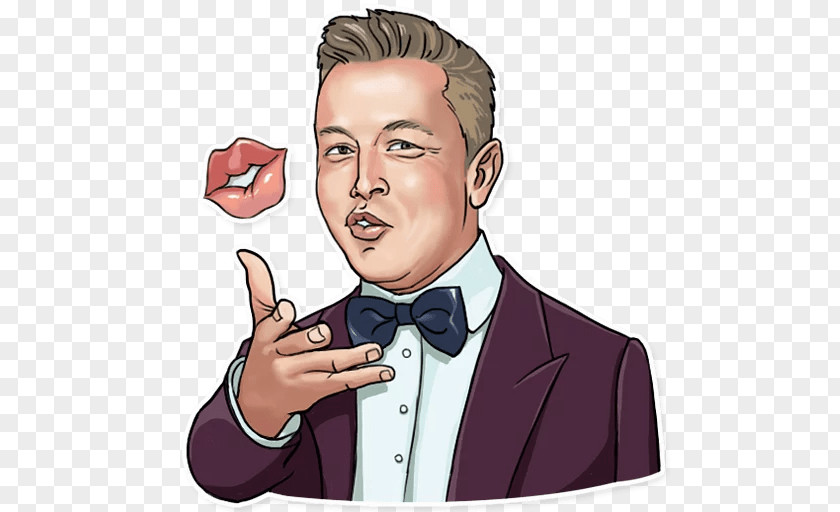 Musk Stick Elon Sticker Businessperson Telegram Clip Art PNG