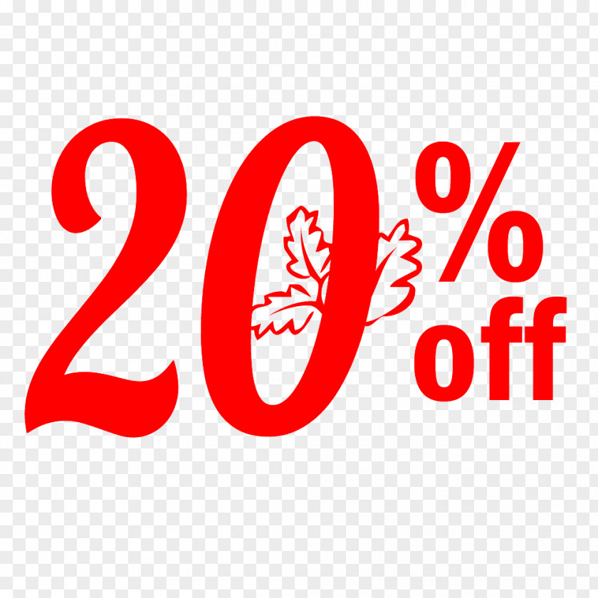 Thanksgiving Sale 20% Off Discount Tag. PNG