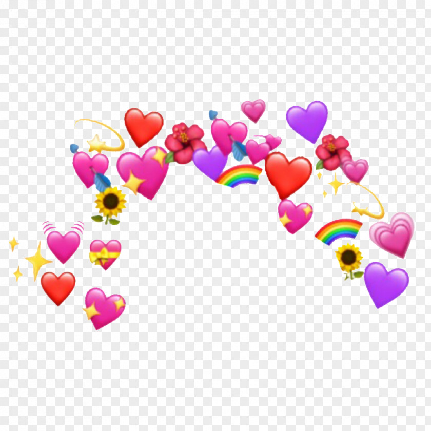 Wholesome Background Emoji Heart Sticker Image PNG