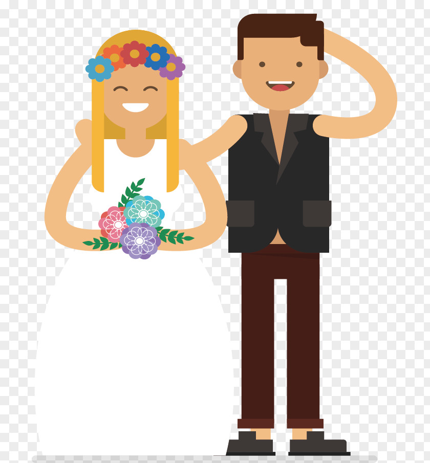 Wearing Garlands Decorate The Bride And Groom Marriage Clip Art PNG